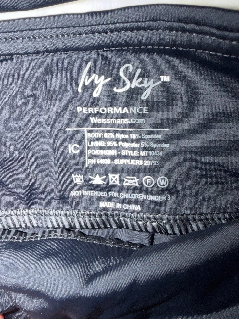Ivy Sky Girls' Black High-Waist Dance Briefs with Rhinestone Waistband